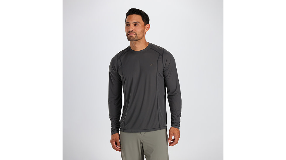 Outdoor Research Echo L/S Tee - Mens, Storm, M, 2876271288007
