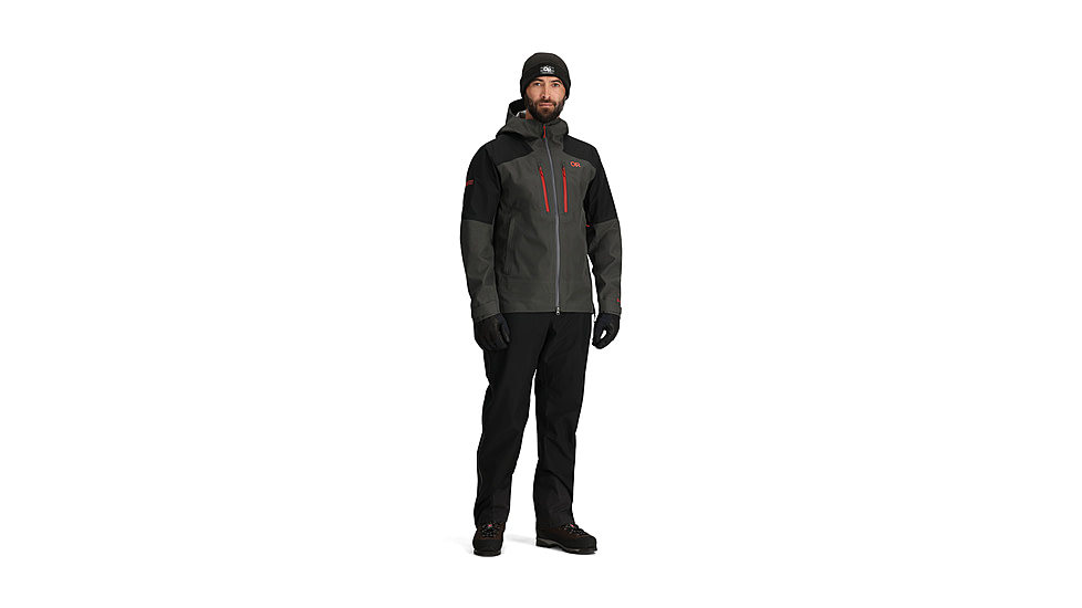 Outdoor Research Headwall Gore-Tex 3L Jacket - Mens, Storm/Black, Medium, 3220921345-M