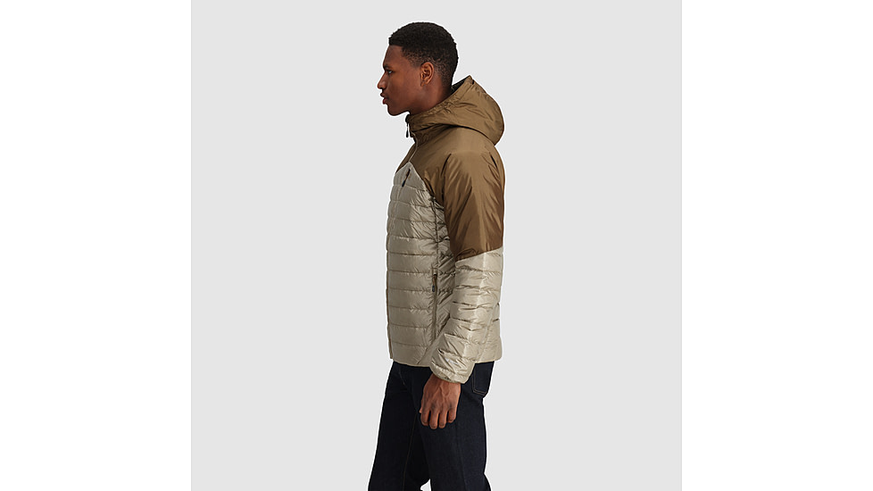 Outdoor Research Helium Down Hoodie - Mens, Pro Khaki/Coyote, Small, 2775722545006