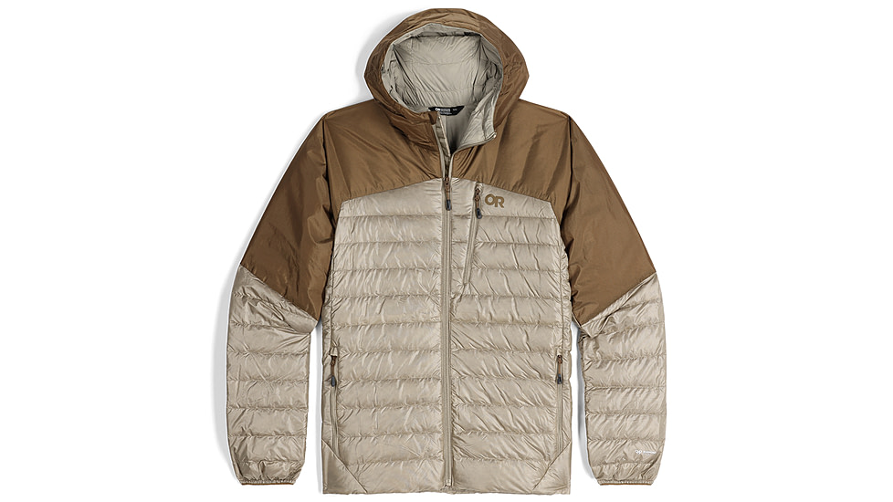 Outdoor Research Helium Down Hoodie - Mens, Pro Khaki/Coyote, Small, 2775722545006