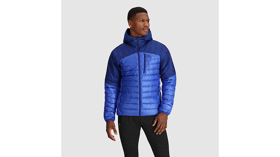Outdoor Research Helium Down Hoodie - Mens, Topaz/Galaxy, Medium, 2775722568007