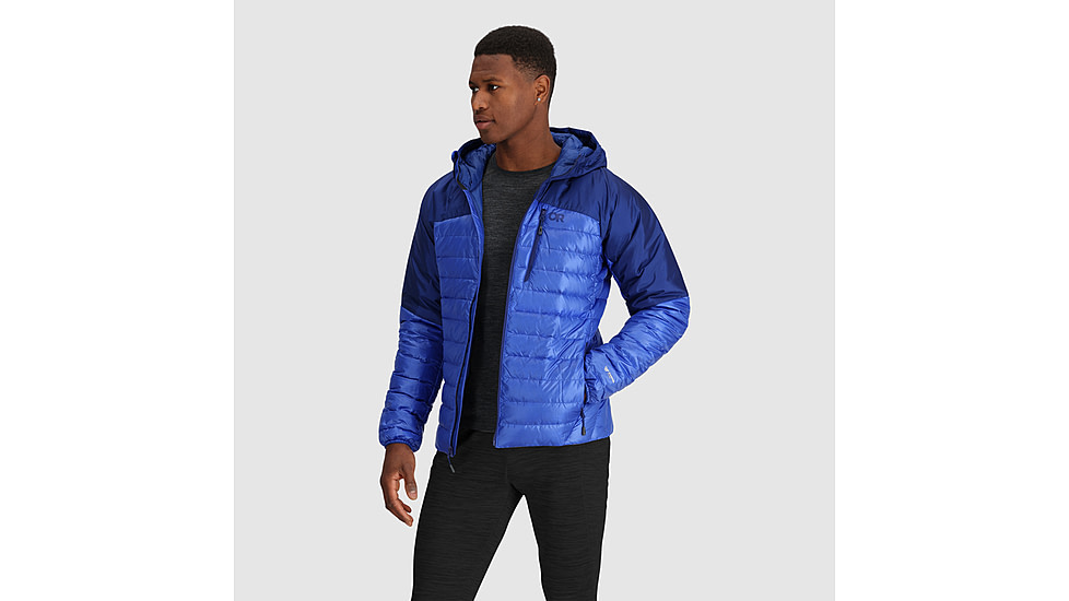 Outdoor Research Helium Down Hoodie - Mens, Topaz/Galaxy, Medium, 2775722568007