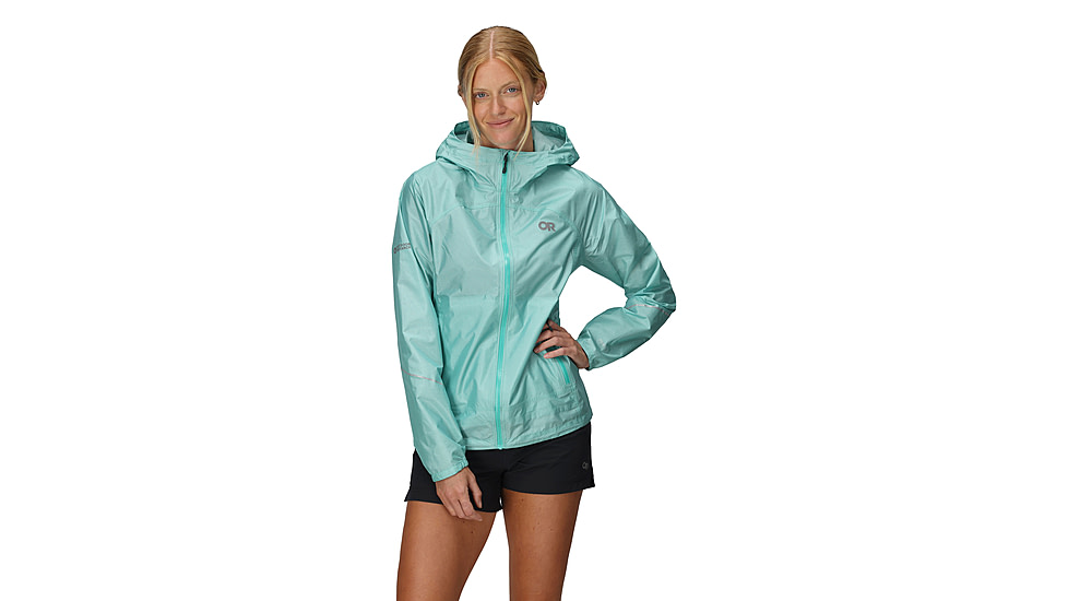 Outdoor Research Helium Rain Jacket - Womens, Maldives, Medium, 3224052856-M