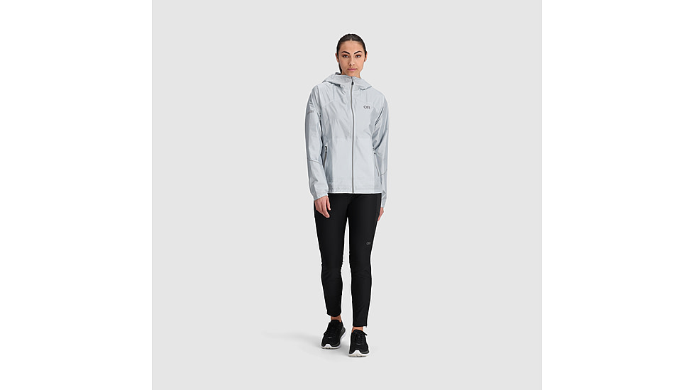 Outdoor Research Helium Rain Ultralight Jacket - Womens, Titanium, Large, 3002361077008