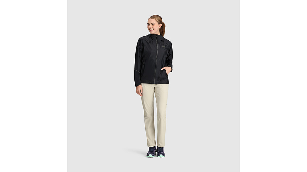 Outdoor Research Helium Rain Ultralight Jackets - Womens, Black, S, 3002360001006
