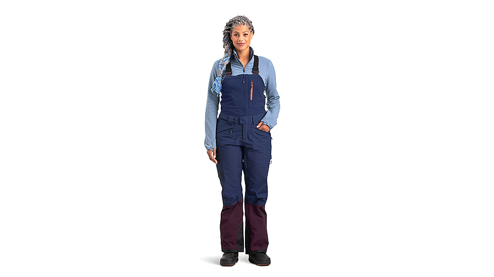 Outdoor Research MT Baker Storm Bibs - Womens, Elk/Naval Blue, Extra Small, 2832102053005