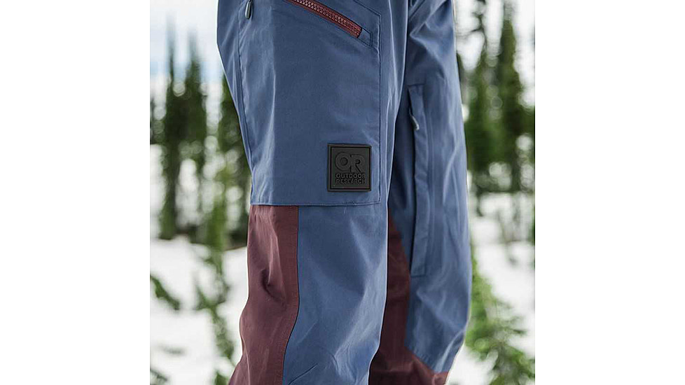 Outdoor Research MT Baker Storm Bibs - Womens, Elk/Naval Blue, Extra Small, 2832102053005