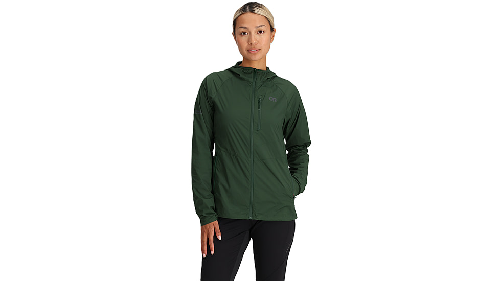 Outdoor Research Shadow Wind Hoodie - Womens, Grove, L, 3009002445008