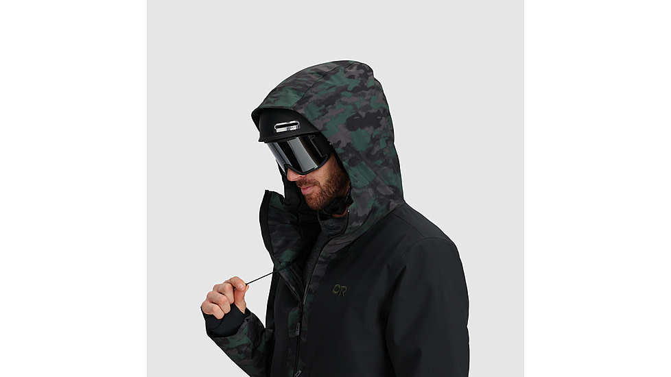 Outdoor Research Snowcrew Jacket - Mens, Grove Camo/Black, Extra Large, 2831902533009