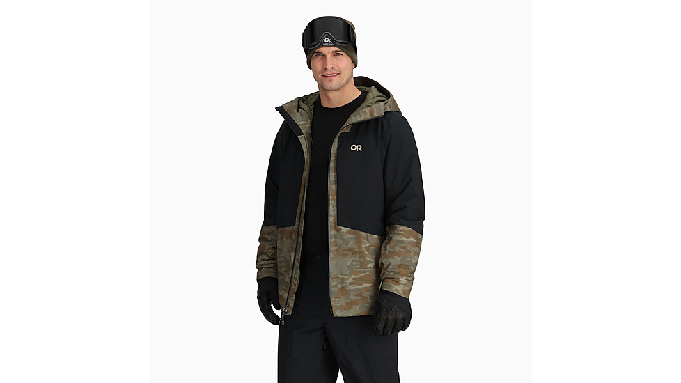 Outdoor Research Snowcrew Jacket - Mens, Ranger Green Camo/Black, Large, 2831902782008