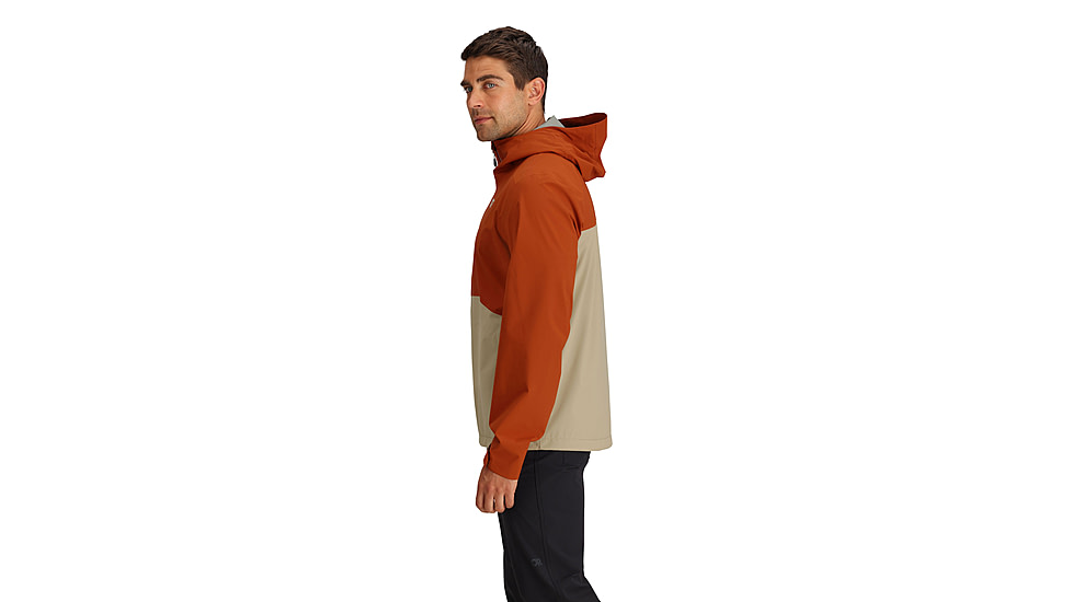 Outdoor Research Stratoburst Stretch Rain Jacket - Mens, Terra/Pro Khaki, Small, 3008932717006