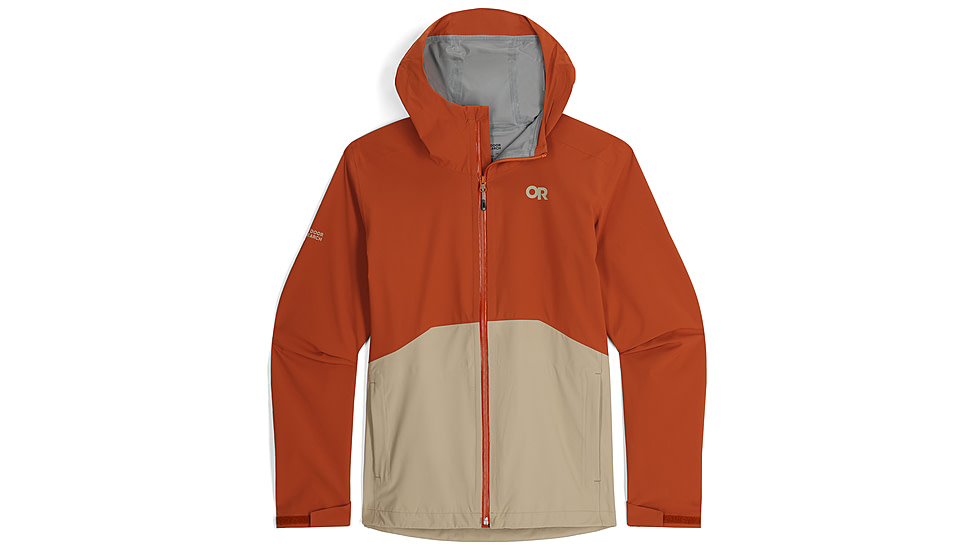 Outdoor Research Stratoburst Stretch Rain Jacket - Mens, Terra/Pro Khaki, Small, 3008932717006