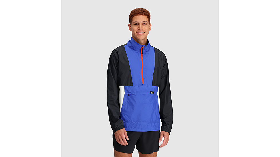 Outdoor Research Swiftbreaker - Mens, Black/Ultramarine/Snow, L, 3003322360008