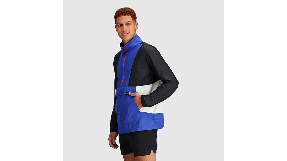Outdoor Research Swiftbreaker - Mens, Black/Ultramarine/Snow, L, 3003322360008