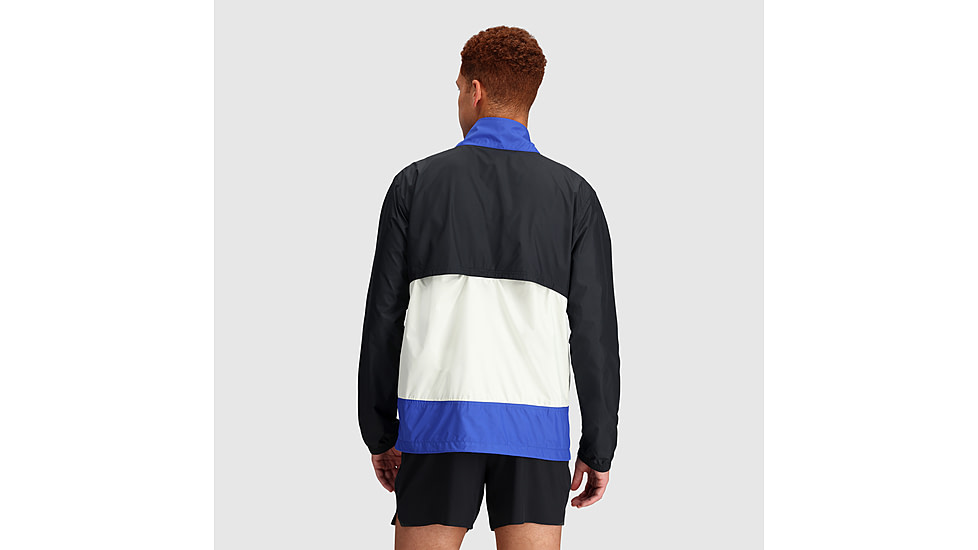 Outdoor Research Swiftbreaker - Mens, Black/Ultramarine/Snow, L, 3003322360008