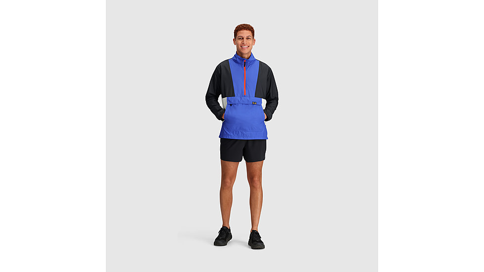 Outdoor Research Swiftbreaker - Mens, Black/Ultramarine/Snow, L, 3003322360008