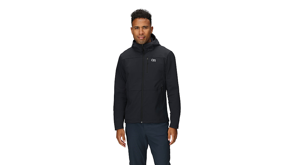 Outdoor Research Ultima Softshell Hoodie - Mens, Black, Small, 3224080001-S