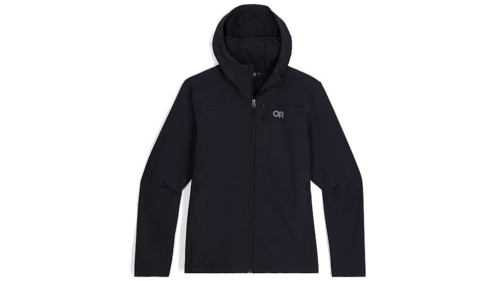 Outdoor Research Ultima Softshell Hoodie - Mens, Black, Small, 3224080001-S