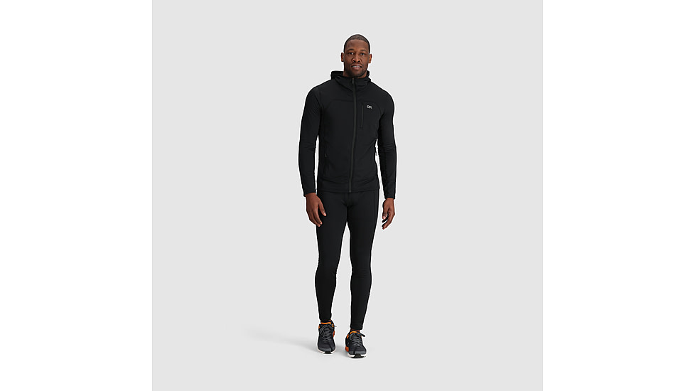 Outdoor Research Vigor Grid Fleece Full Zip Hoodie - Mens, Black, Small, 3005030001006