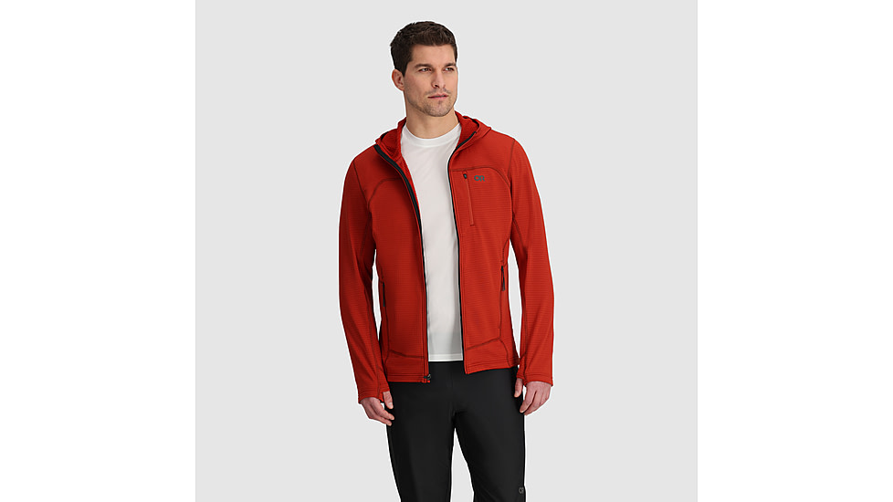 Outdoor Research Vigor Grid Fleece Full Zip Hoodie - Mens, Jupiter, S, 3005032756006