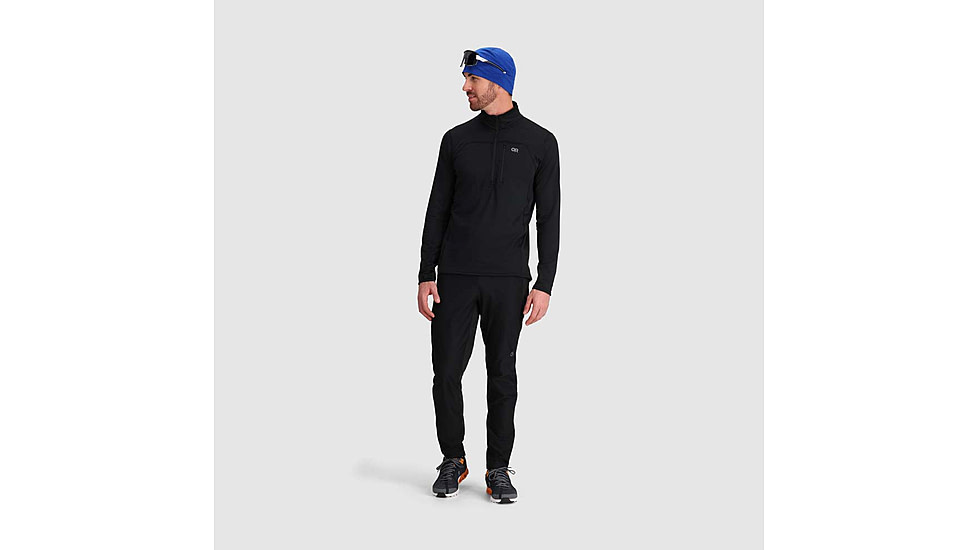 Outdoor Research Vigor Grid Fleece Half Zip - Mens, Black, Extra Large, 3005010001009