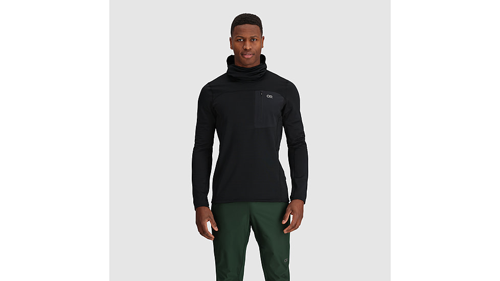 Outdoor Research Vigor Grid Fleece Pullover Hoodie - Mens, Black, Small, 3005020001006