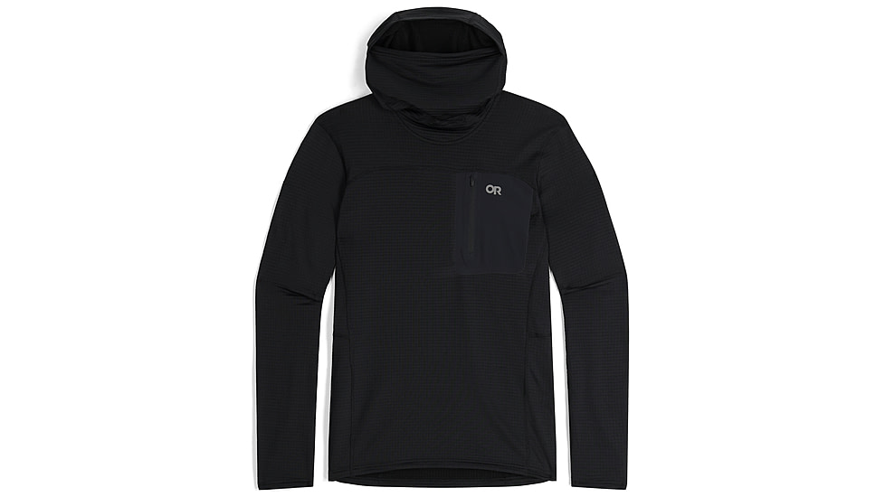 Outdoor Research Vigor Grid Fleece Pullover Hoodie - Mens, Black, Small, 3005020001006