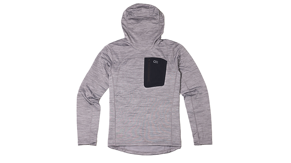 Outdoor Research Vigor Grid Fleece Pullover Hoodie - Mens, Grey Heather, Medium, 3005021050007