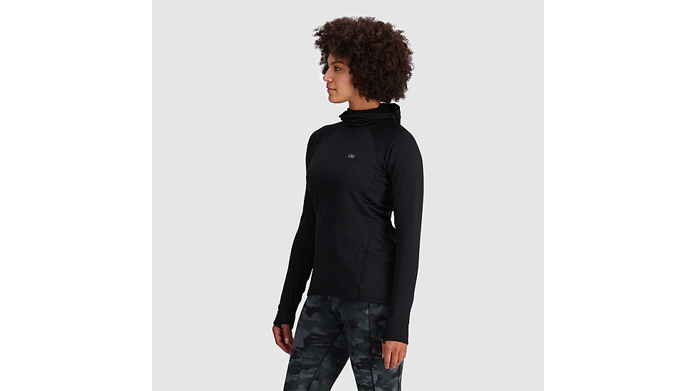 Outdoor Research Vigor Grid Fleece Pullover Hoodie - Womens, Black, Extra Large, 3005250001009