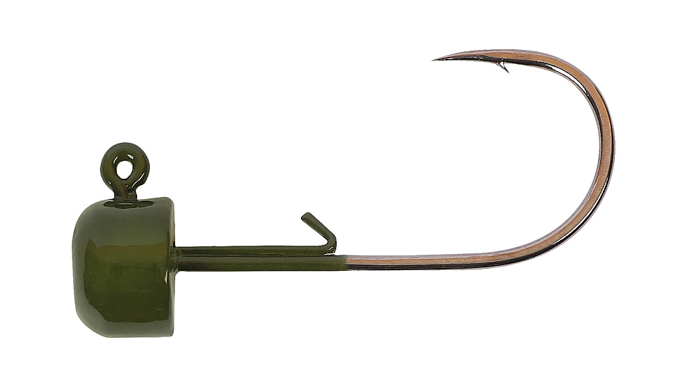 Owner Hooks Block Head Hook, Green Pumpkin, #1 - 1/32, 4151GP-910