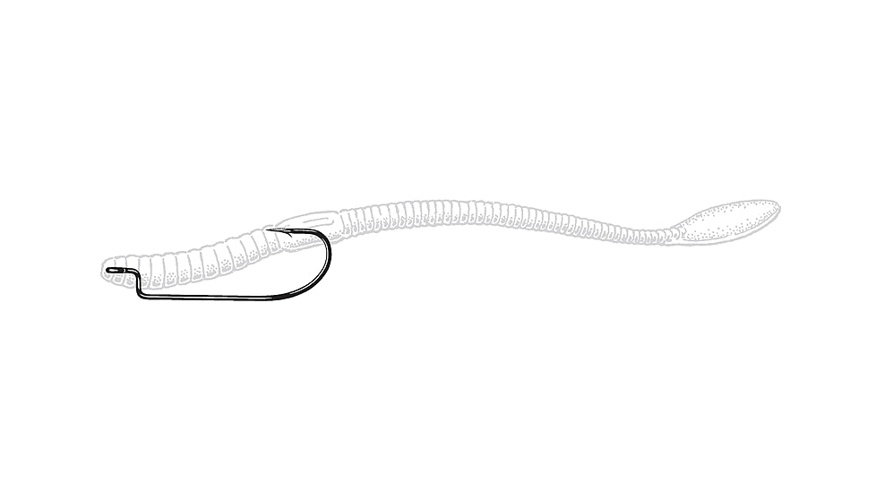 Owner Hooks Offest Shank Worm Hook, 2/0, 5101-121