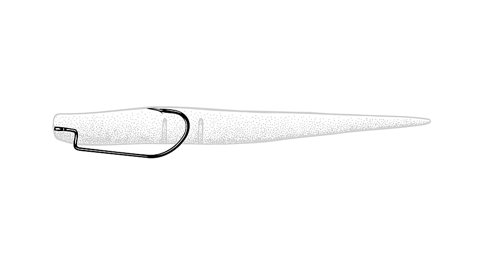 Owner Hooks Offeset Shank, Wide Gap Hook, Black, 5/0, 5102-151