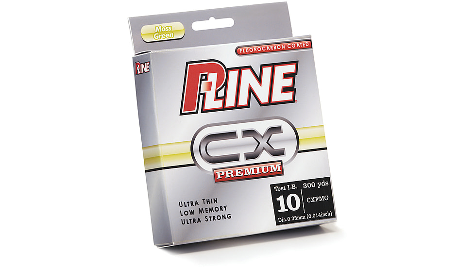 P-Line CX Premium Fluorocarbon-Coated Mono Filler Spool 15lb 300yd Moss Green, CXFMG-15