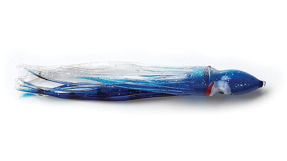 P-Line Sunrise Squid Skirt 4 1/2&quot;, Blue/Silver &amp; Black Silver Flake, 5/Pack, SQ45-111