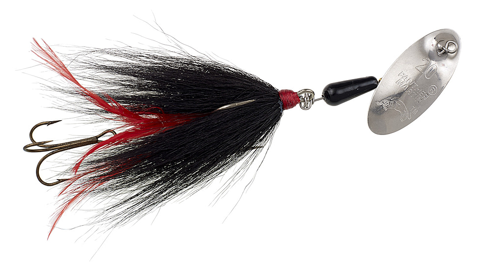 Panther Martin Big Eye Musky, Size 22 Spinner, Nickel Black And Red, 22 PMMKC-NBRED