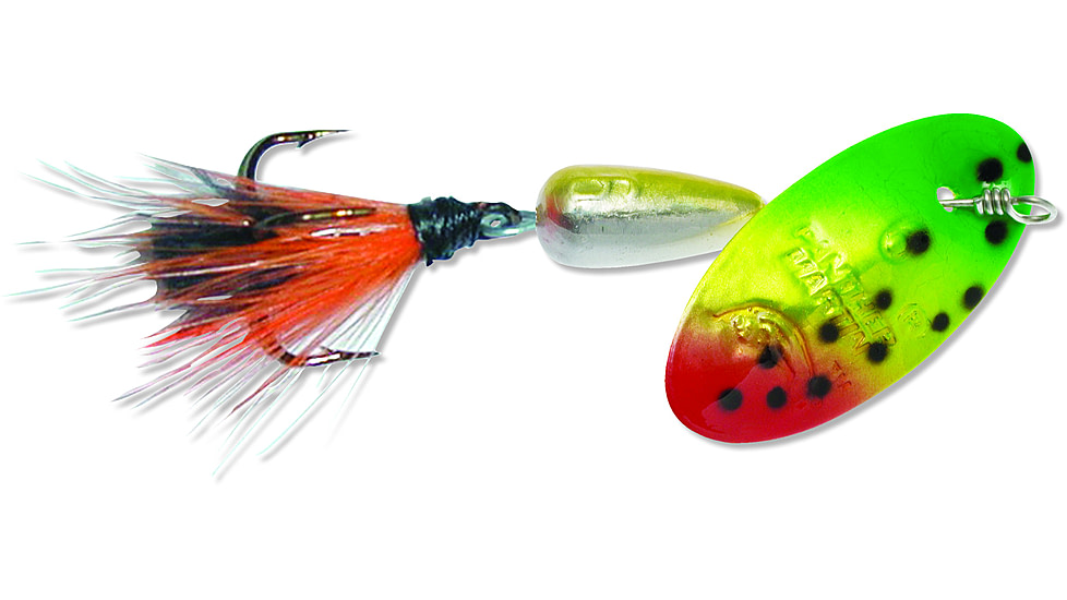 Panther Martin Holographic Fly In-Line Spinner, #4 1/8oz, Firetiger &amp; Orange Black, 4PMHF-FTOB