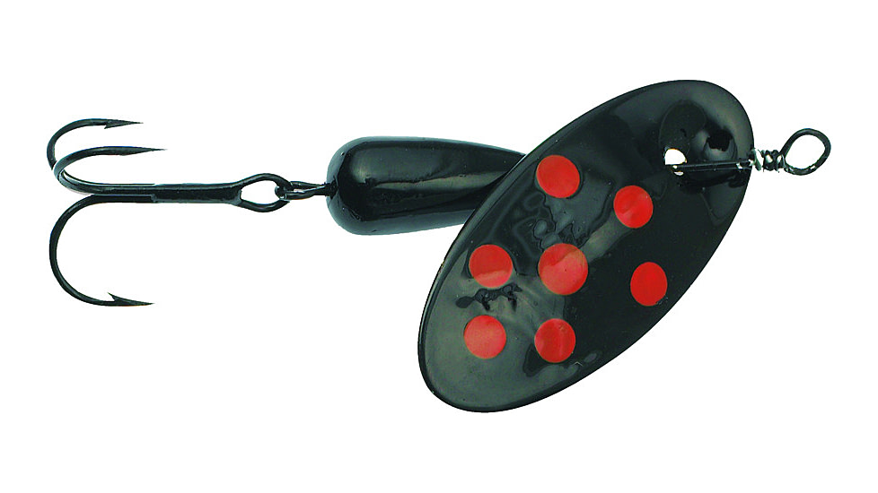 Panther Martin In-Line Spinner, #2, 1/16 oz, Spotted Black with Fluorescent, 2PMBFL