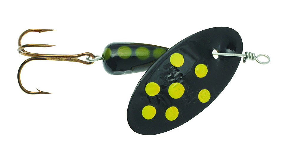 Panther Martin In-Line Spinner, #6, 1/4oz, Spotted Black, 6PMSP-B
