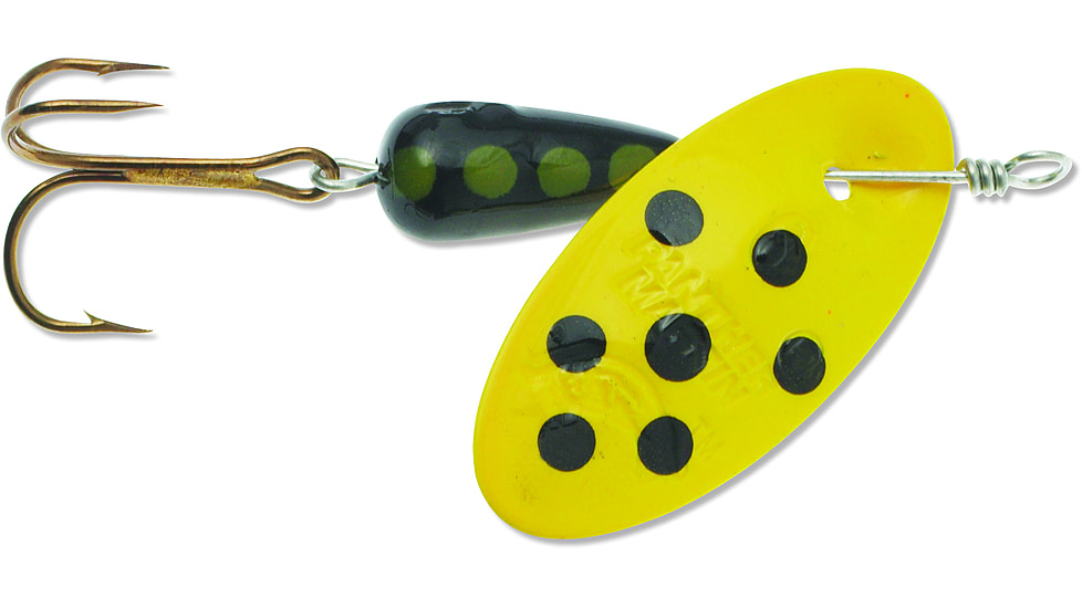 Panther Martin In-Line Spinner, #6, 1/4oz, Spotted Yellow Black, 6PMSP-YB