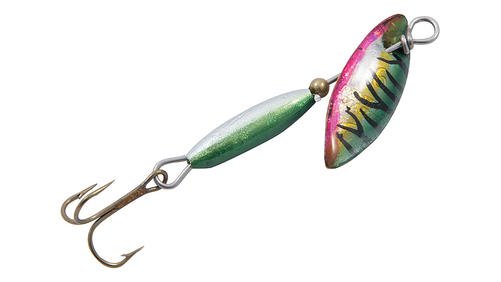 Panther Martin WillowStrike Holograph Willow Leaf Spinner, Tiger Green, Size 4, 4 PMWSH-TGR