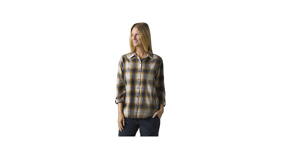 prAna Alfie Flannel - Women's, Small, Latte, 1962591-253-S