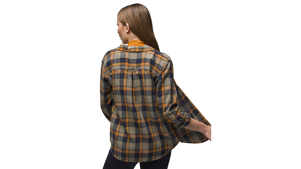 prAna Alfie Flannel - Womens, Rye Green, Extra Small, 1962591-303-XS