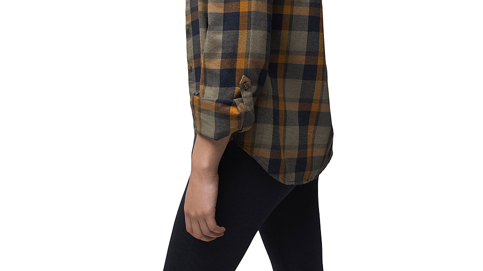 prAna Alfie Flannel - Womens, Rye Green, Extra Small, 1962591-303-XS