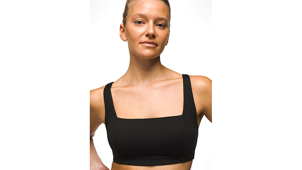 prAna Heavana Hot Spell Bra - Womens, Black Heather, XL, 2066821-004-XL