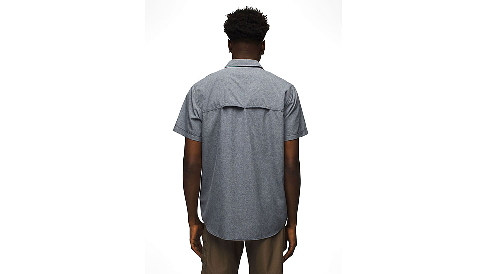 prAna Lost Sol Short Sleeve Shirts - Mens, Nautical Heather, M, 1972351-400-ST-M