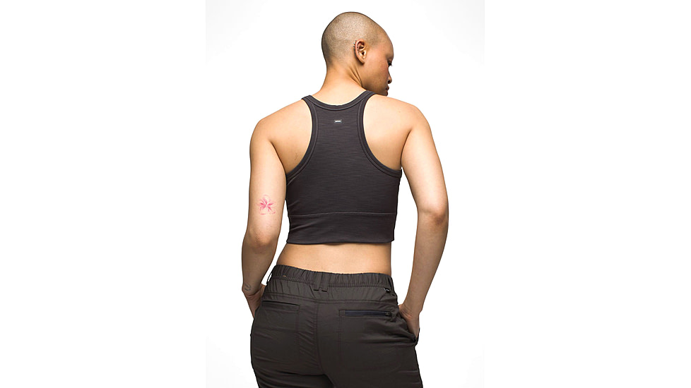 prAna Becksa Bralette - Womens, Black Heather, S, 1970491-001-S