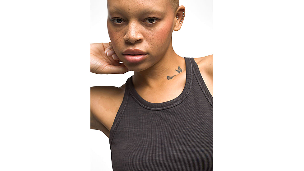 prAna Becksa Bralette - Womens, Black Heather, S, 1970491-001-S