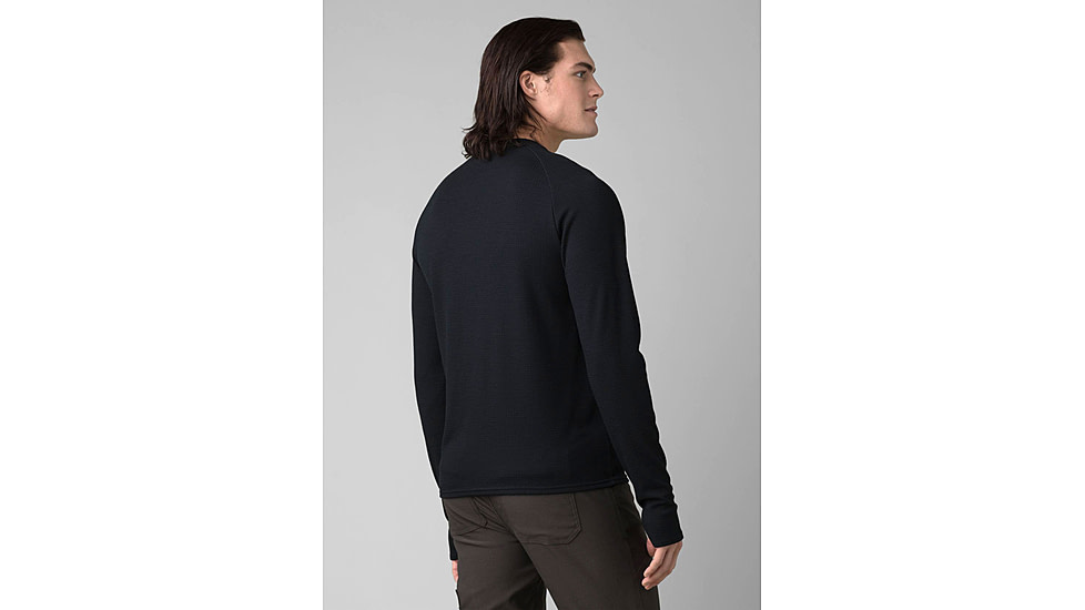prAna Wensley Crew Top - Men's, Medium, Black, 1968121-001-SL-M