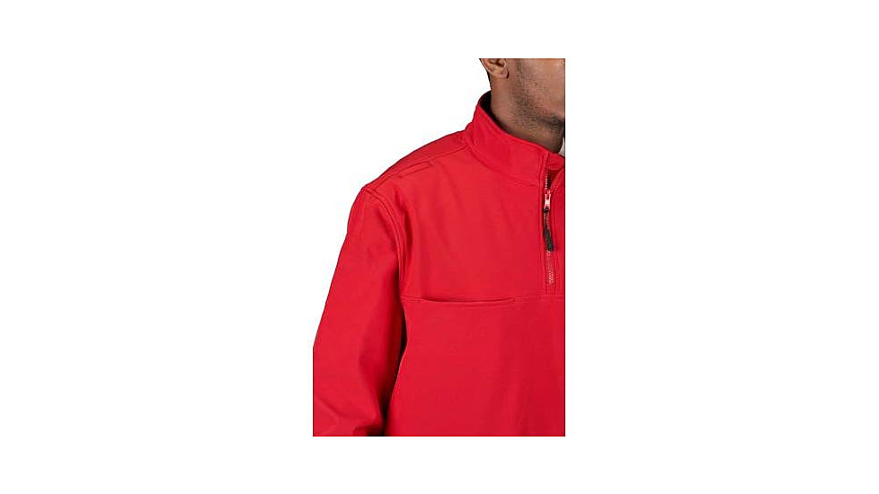 Propper 1/4 Zip Softshell Job Shirt - Mens, Red, 5Extra Large, Long Inseam, F54395Z6005XL3