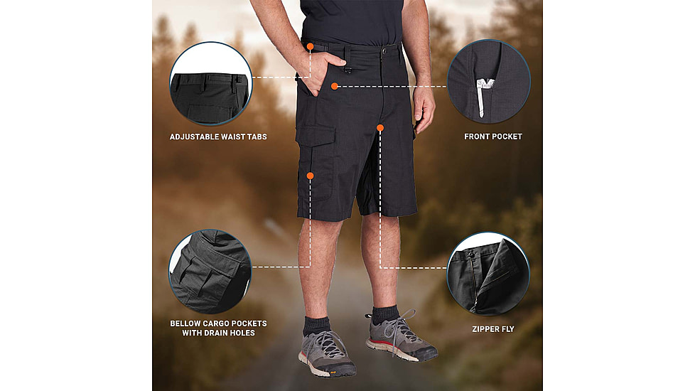 Propper BDU 2.0 Cargo Shorts, Black, Small, F52626F001S